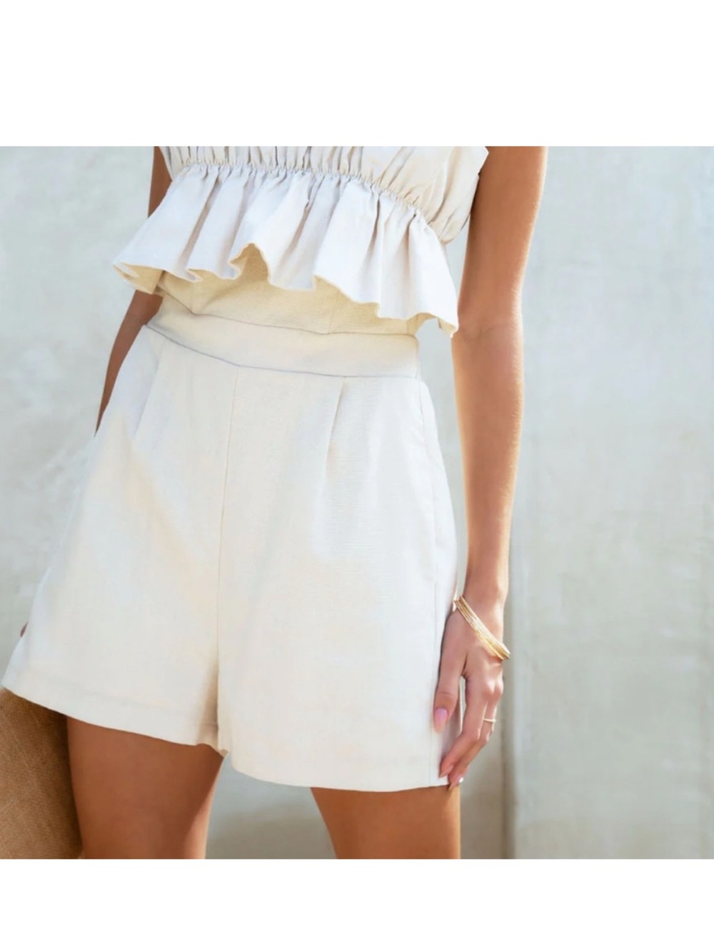 Strapless Black Ruffle Romper - Picture 5 of 7